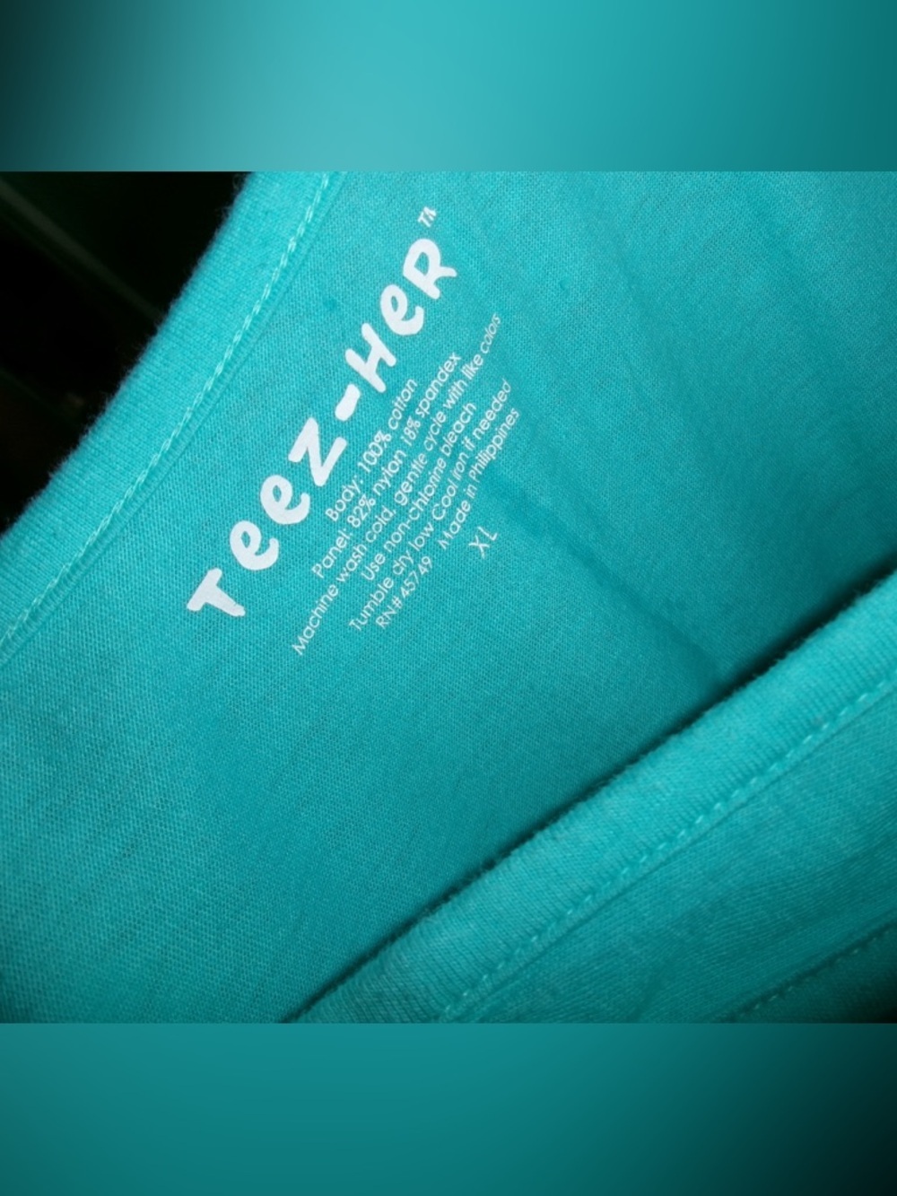 Teez-Her Turquoise Scoop Neck Tank Top - Picture 5 of 6